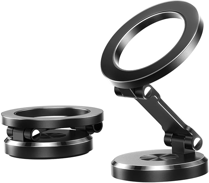 Support Téléphone Voiture Magnétique Métal – Sécurité & Élégance, Compatible iPhone & Android