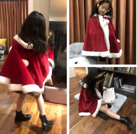 Costumes de Cosplay de noël d'hiver à capuche pour fête de carnaval pour enfants