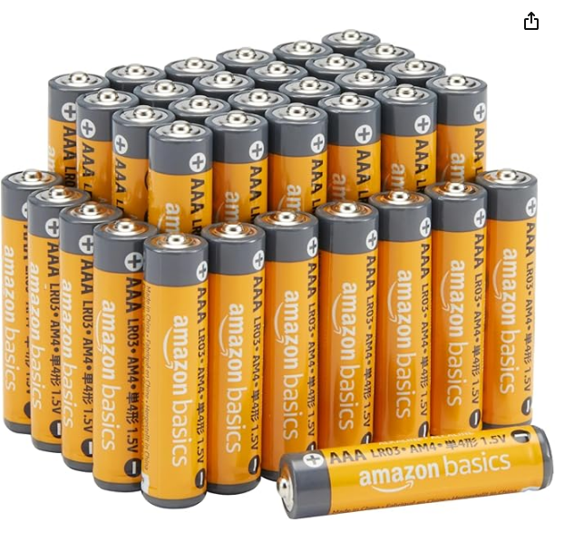 Amazon Basics Lot de 36 piles alcalines AAA haute performance, 1,5 V, durée de conservation de 10 ans