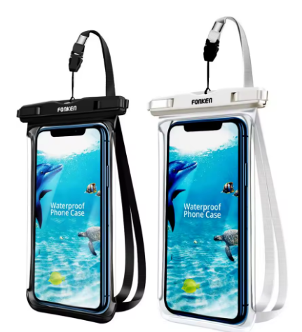 FONKEN-Étui étanche pour téléphone portable, vue complète, sous-marine, neige, forêt, sac sec transparent, poudres de natation, grandes couvertures